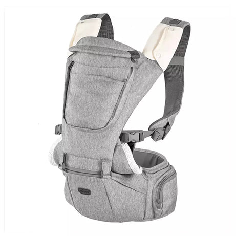 Canguro Hip seat Titanium color plata preparado para su uso