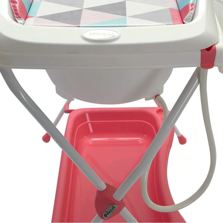 Bañera Milán Unisex Triángulos Coral - gobaby.mx